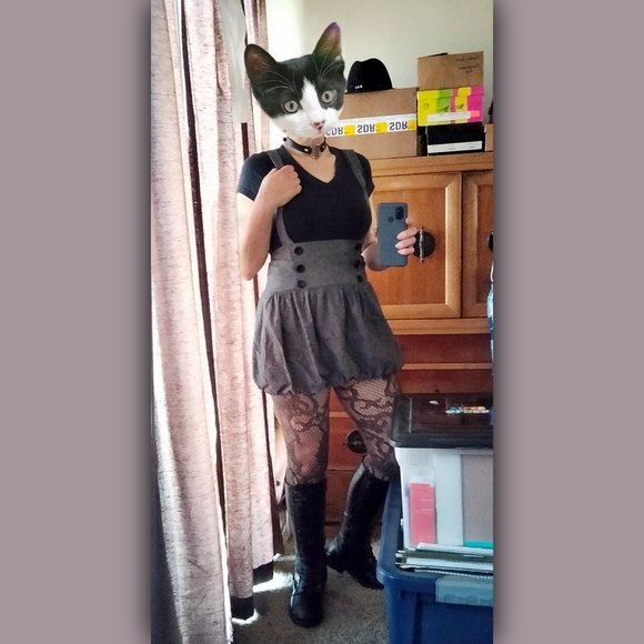 Vintage Jung Kim USA Pinafore Jumper - Picture 1 of 12